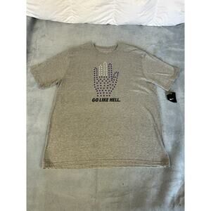 NWOT Vintage Y2K Nike "Go Like Hell" Gray T-Shirt Men's XL